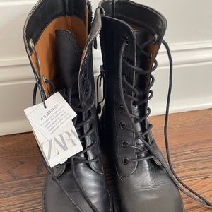 Lace up combat style boots
